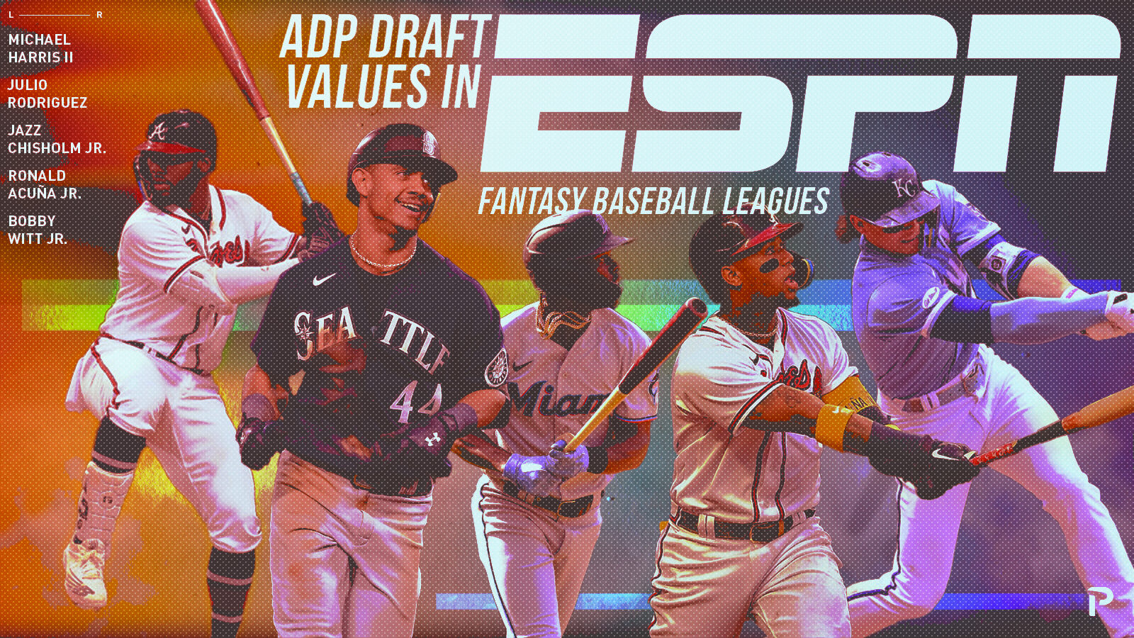 ADP Draft Values for ESPN Fantasy Baseball Leagues